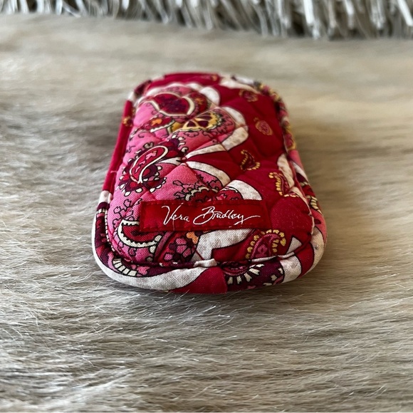 VERA BRADLEY Rosy Posey 2012 Double Eye Case Red Floral Quilted Travel Y2K - Picture 5 of 9